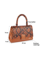 Abstract Detachable Strap Structured Handheld Bag