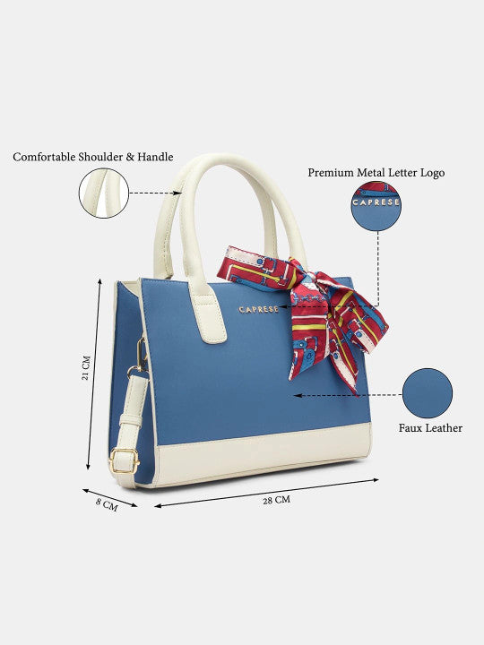 Colourblocked Structured Handheld Bag