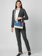 Colourblocked Structured Handheld Bag