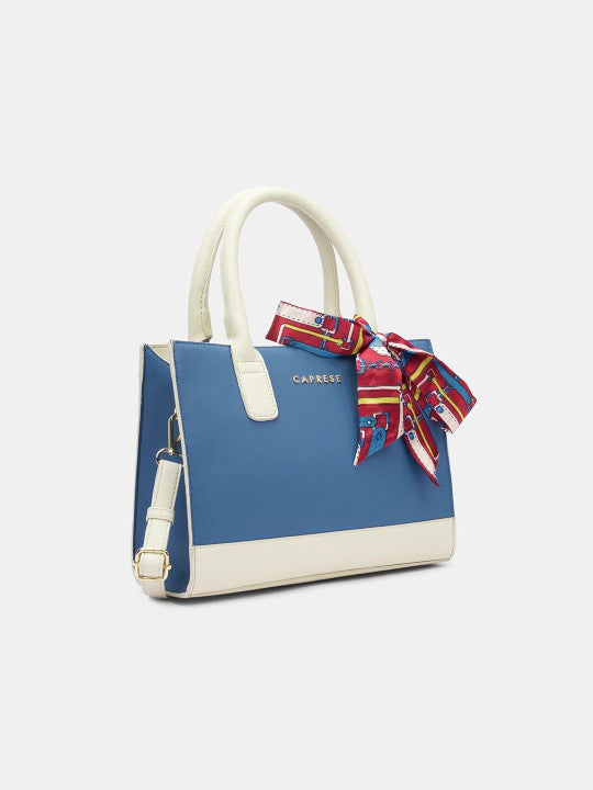 Colourblocked Structured Handheld Bag