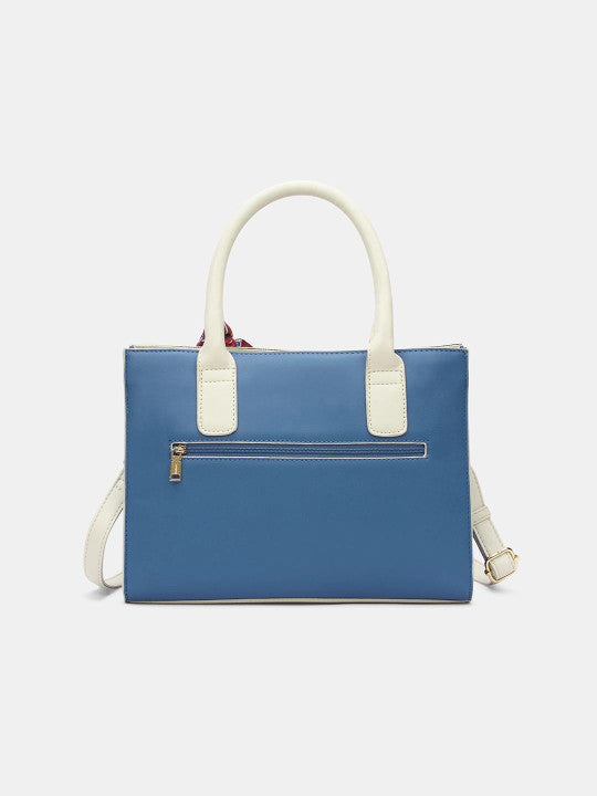 Colourblocked Structured Handheld Bag