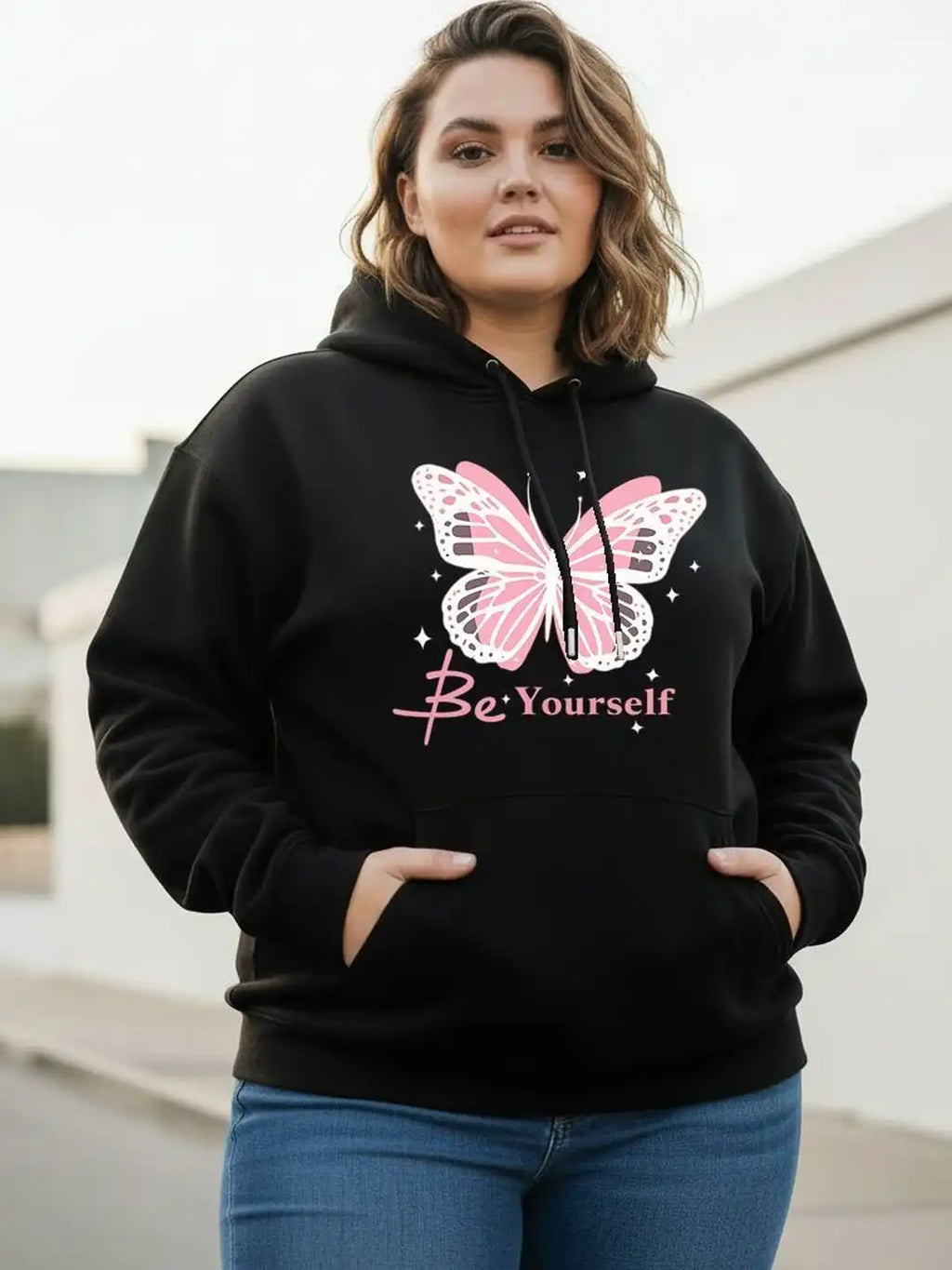 Women Printed Hooded Sweatshirt