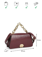 Detachable Strap Structured Sling Bag
