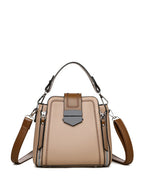 Textured Zip Detail Structured Sling Bag