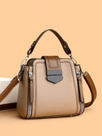 Textured Zip Detail Structured Sling Bag