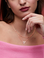 Brass Rose Gold-Plated Handcrafted Pendant Necklace