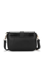 Textured Detachable Strap Buckle Detail Structured Sling Bag
