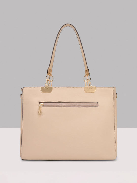 Animal Textured Structured Tote Bag