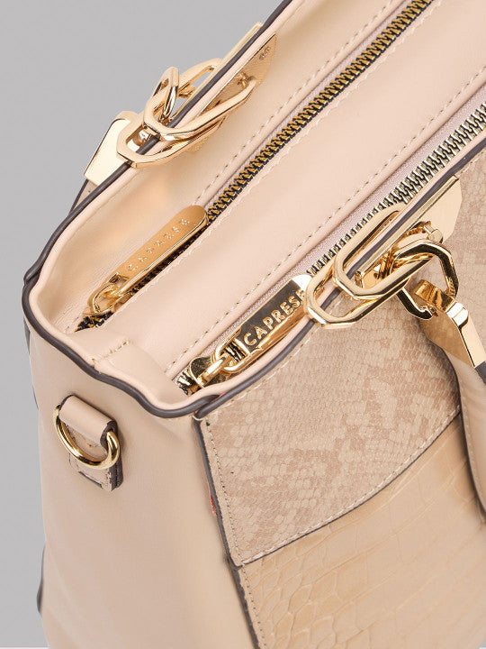 Animal Textured Structured Tote Bag