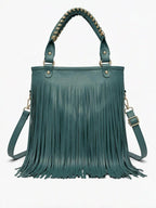 Bucket Handheld Bag with Fringed