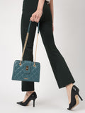 Oceanic Quilted Small Structured Shoulder Bag