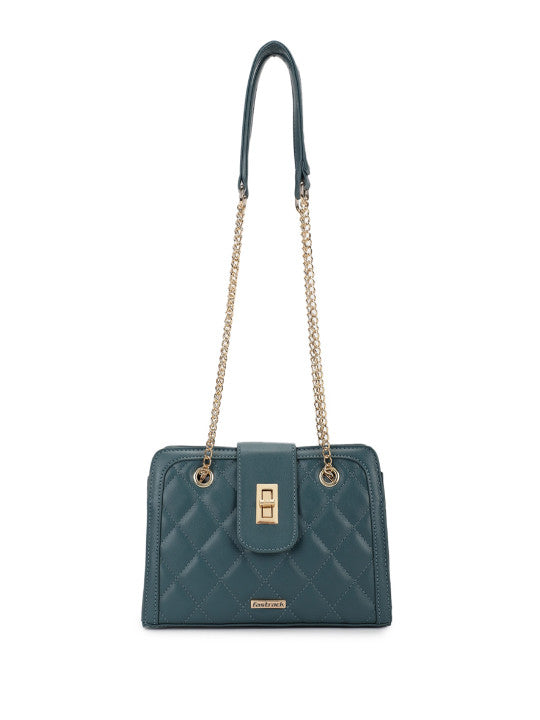 Oceanic Quilted Small Structured Shoulder Bag
