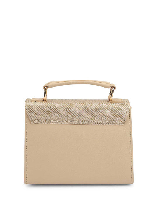 Textured Small Structured Satchel Bag