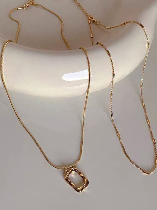 Gold-Plated Layered Necklace