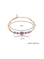 Women American Diamond Rose Gold-Plated Wraparound Bracelet