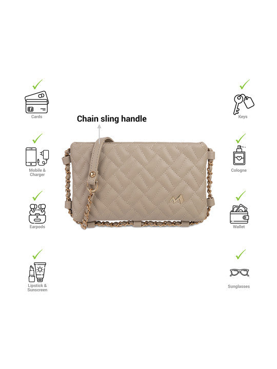 Quilted Structured Sling Bag
