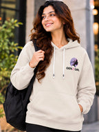 Women Printed Hooded Sweatshirt