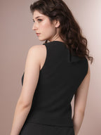 Sleeveless V-Neck Slim-Fit Waistcoat