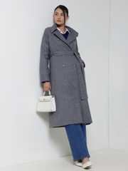 Checked Longline Tailored With Embroidered Jacket