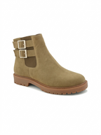 Women Round Toe Buckle Regular Boots