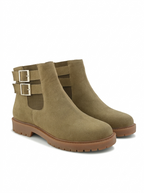 Women Round Toe Buckle Regular Boots