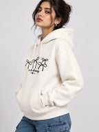 Women Printed Hooded Sweatshirt
