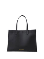 London Textured Synthetic Leather Oversized Shopper Tote Bag