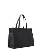 London Textured Synthetic Leather Oversized Shopper Tote Bag
