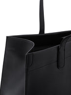 London Textured Synthetic Leather Oversized Shopper Tote Bag