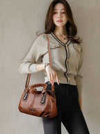 Solid Structured Sling Bag