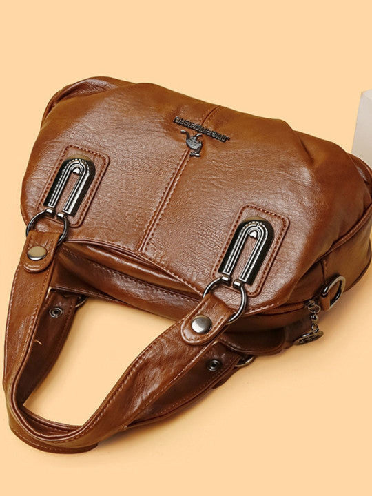 Solid Structured Sling Bag