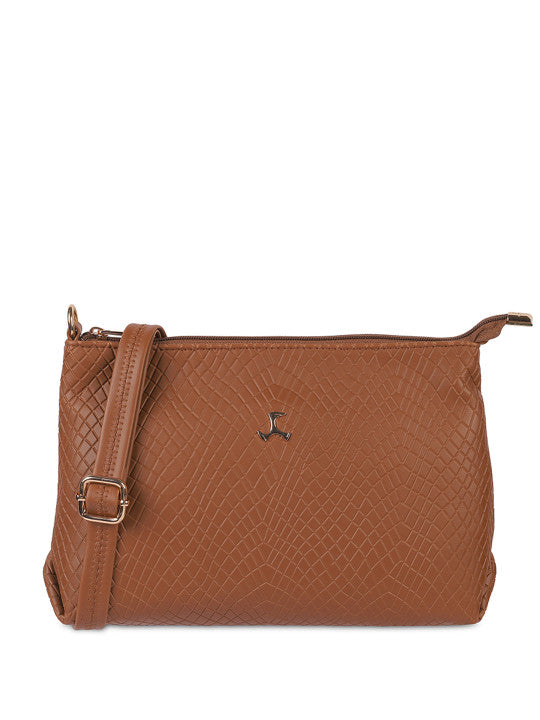 Textured Structured Sling Bag