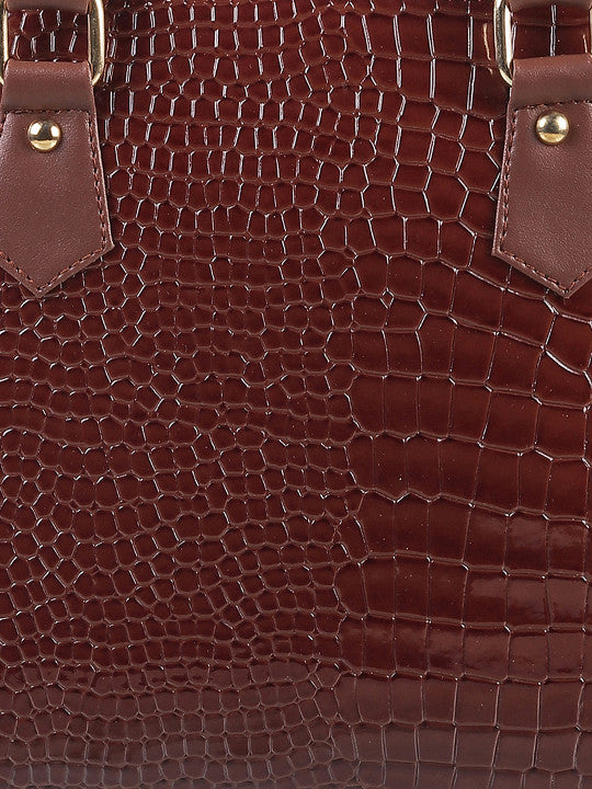 Animal Textured Medium Structured Handheld Bag