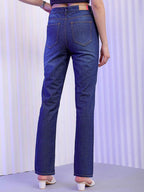 Women Straight Fit Distressed Light Fade Jeans