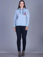 Women Printed Hooded Sweatshirt