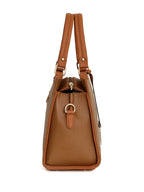 Detachable Strap Buckle Detail Structured Shoulder Bag