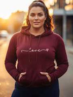 Typography Printed Hooded Full Sleeve Sweatshirt