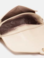 Leather Detachable Strap Structured Sling Bag