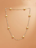 18KT Silver-Plated Pearls Beaded Necklace