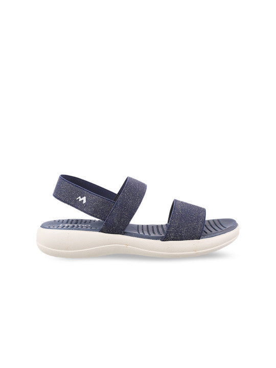 Women Blue Open Toe Comfort Heels Sandal