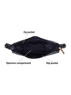Zip Detail Structured Shoulder Bag