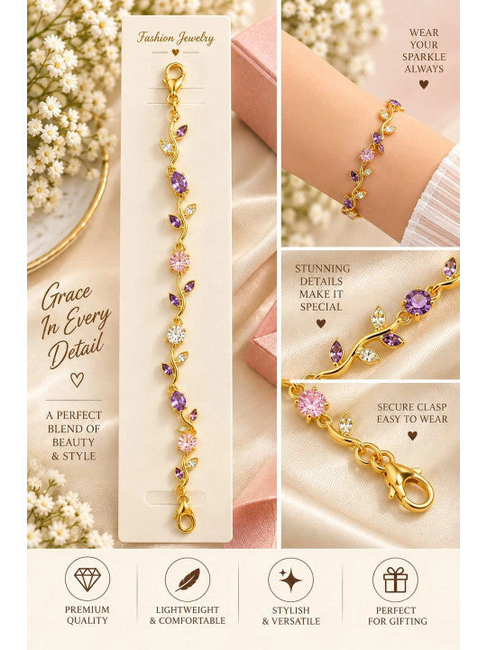 Women Gold-Plated Charm Bracelet