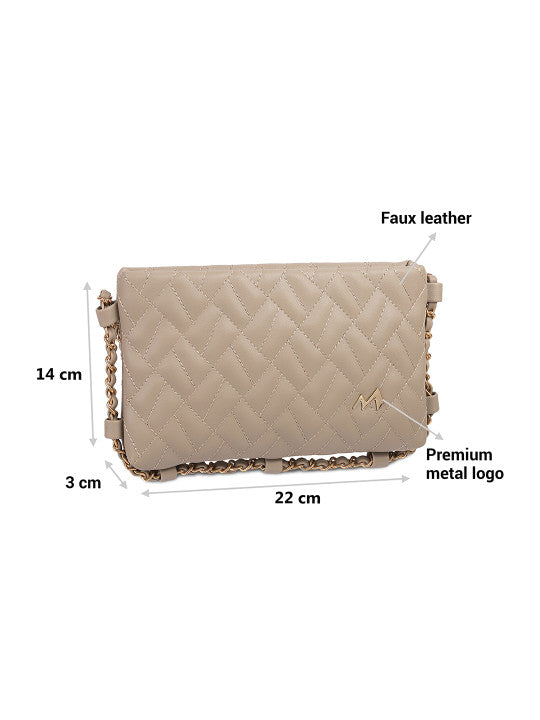 Quilted Structured Sling Bag