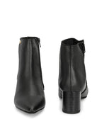 Women Black Solid Synthetic Trendy Ankle Pointed Shape Boots