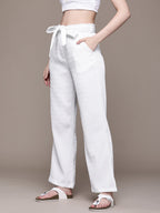 Women Textured High-Rise Wrinkle Free Trousers