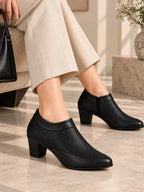 Women Textured Pointed Toe Regular Boots