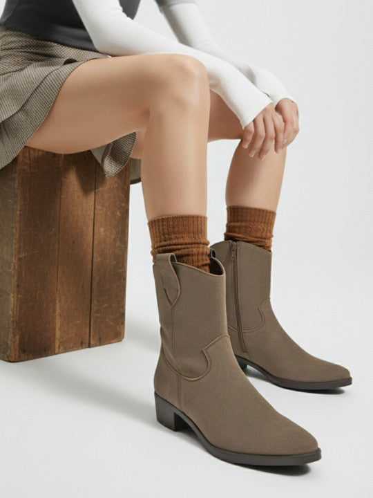 The Life Co. Women Block Heel Cowboy Boots