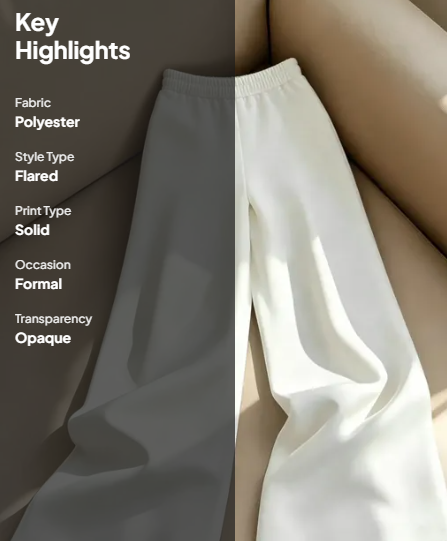 White High-Rise Pleated Pants