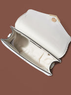 London Leather Textured Adjustable Strap Structured Sling Bag