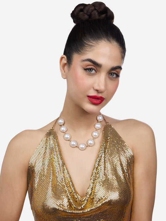 Gold Plated Statement Necklace